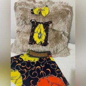 Swarovski embroidered out fits set